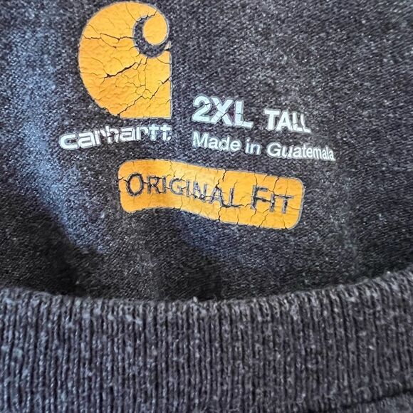 Carhartt Gray Short Sleeve Tee Shirt Size XXL - Picture 3 of 6